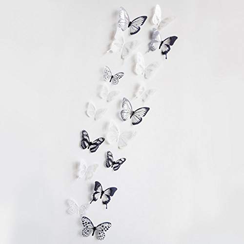 VIOYO 18 unids/Set 3D Mariposas en Las Pegatinas de Pared PVC DIY calcomanía para Puerta de la Puerta del Armario refrigerador Arte Mural   decoración de la Fiesta de Bodas en casa