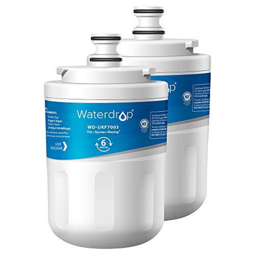 Waterdrop 2X UKF7003 Filtro de Agua para Nevera, Compatible con Maytag UKF7003, UKF7003AXX, UKF7003AXXP, UKF7002AXX, UKF7001AXX, UKF7001, 7001, UKF6001AXX, UKF6001, UKF5001AXX, Whirlpool EDR7D1