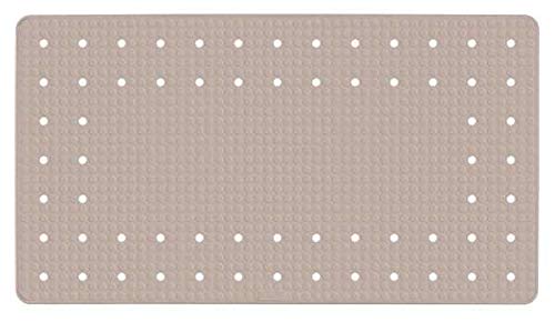 WENKO Alfombra de baño Mirasol taupe - alfombra para bañera antideslizante con ventosas, Caucho natural, 39 x 69 cm, Taupe WENKO Alfombra de baño Mirasol taupe - alfombra para bañera antideslizante con ventosas, Caucho natural, 39 x 69 cm, Taupe