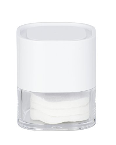 WENKO Bote universal Oria blanco - Bote para cosméticos, bote para algodón, Acrílico, 7.5 x 8.5 x 7.5 cm, Transparente WENKO Bote universal Oria blanco - Bote para cosméticos, bote para algodón, Acrílico, 7.5 x 8.5 x 7.5 cm, Transparente