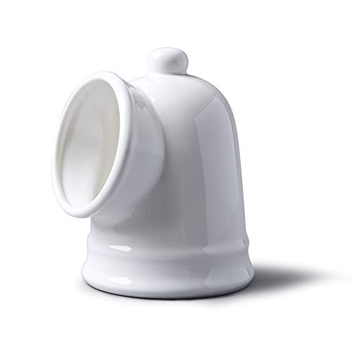Wm Bartleet & Sons - Recipiente de porcelana, diseño tradicional, ideal para guardar la sal, Blanco, 14 cm