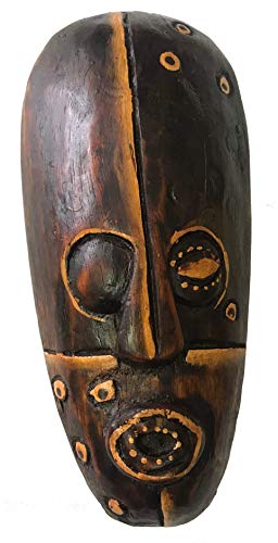 Woru Máscara Pintada, 20 cm, máscara de Madera de Bali, máscara de Pared Motivo: Pirata