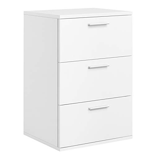 Yaheetech Mesita de Noche con Tres Cajones Madera Mesilla Organizadora Blanca para Dormitorio Sofá Café Mesa Versátil Yaheetech Mesita de Noche con Tres Cajones Madera Mesilla Organizadora Blanca para Dormitorio Sofá Café Mesa Versátil