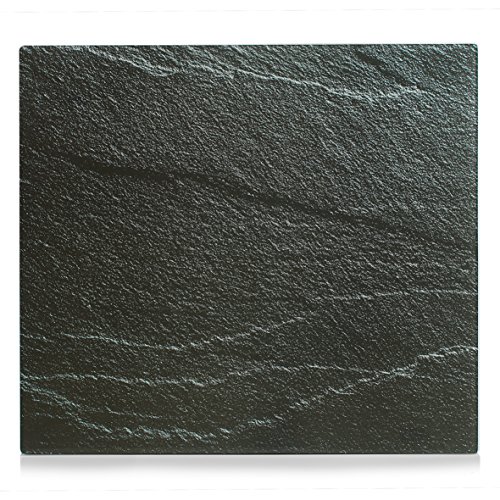 Zeller 26282 - Cubierta para Fuegos/Panel de protección, de Vidrio, Vidrio, Pizarra, 56 x 50 cm