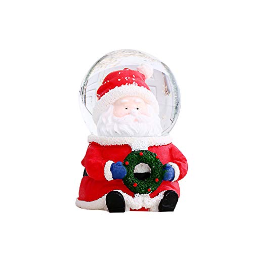 Zoomarlous Bola de cristal, bola de cristal, bola de cristal, adorno de Papá Noel, muñeco de nieve, decoración, decoración para escritorio, fiesta de Navidad