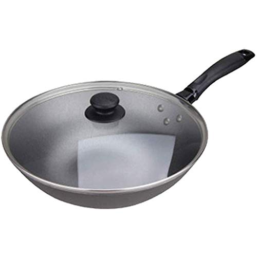 ZYING Wok - 30CM caldera de hierro fundido olla wok wok hogar
