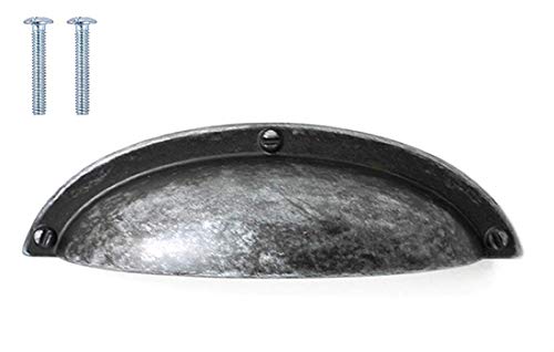 1x Tirador de puerta con forma de media luna, níquel pulido, latón envejecido, color negro y cobre envejecido, para armario de cocina, cajón