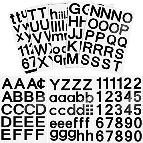 202 Piezas 8 Hojas Kit Vinilo Autoadhesivo de Números Letras, Pegatina Números de Buzón para Buzón, Letreros, Ventana, Puerta, Negocios, Número de Dirección (Negro, 2 Pulgadas) 202 Piezas 8 Hojas Kit Vinilo Autoadhesivo de Números Letras, Pegatina Números de Buzón para Buzón, Letreros, Ventana, Puerta, Negocios, Número de Dirección (Negro, 2 Pulgadas)