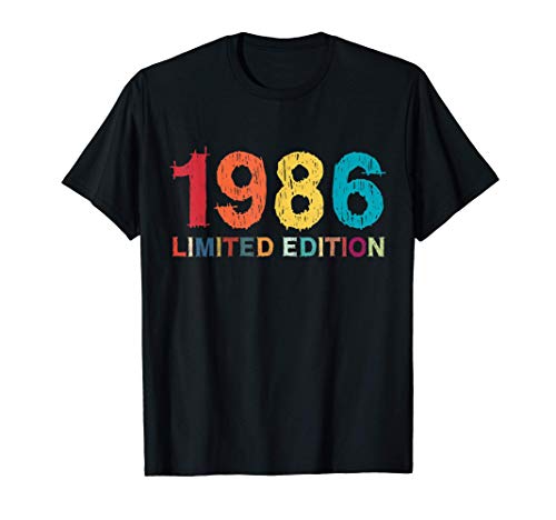 35 Años Cumpleaños Chico Chica Regalo Deco Divertido 1986 Camiseta