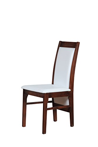 4myBaby GmbH Best for Home - Juego de 2 sillas de comedor de madera auténtica, 3 colores (blanco, juego de 2)