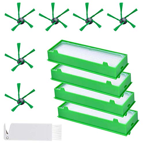 ABClife Accesorios Robot Aspirador Compatible con Vorwerk Kobold Vacuum Accesorios, Set Accesorios VR200 VR300, 6 Cepillo Lateral +4 Filtros HEPA +1 Auxiliar de Limpieza,11in1 ABClife Accesorios Robot Aspirador Compatible con Vorwerk Kobold Vacuum Accesorios, Set Accesorios VR200 VR300, 6 Cepillo Lateral +4 Filtros HEPA +1 Auxiliar de Limpieza,11in1