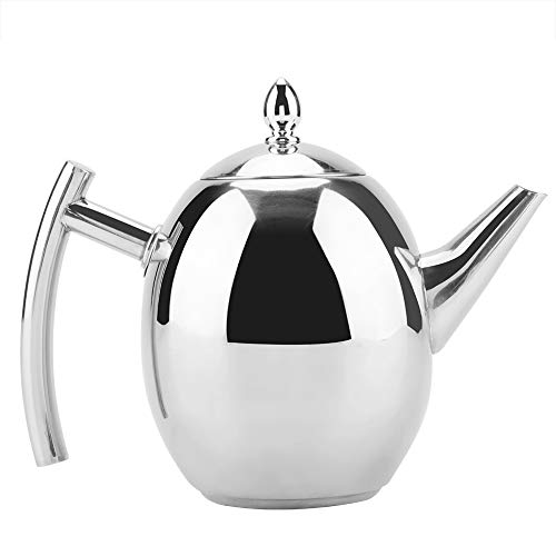 Acero inoxidable Tetera duradera Gran capacidad Té Café Agua Tetera Contenedor con filtro de malla extraíble Tradicional de para el hogar Hotel Cafe Bar Restaurante(1000ML) Acero inoxidable Tetera duradera Gran capacidad Té Café Agua Tetera Contenedor con filtro de malla extraíble Tradicional de para el hogar Hotel Cafe Bar Restaurante(1000ML)