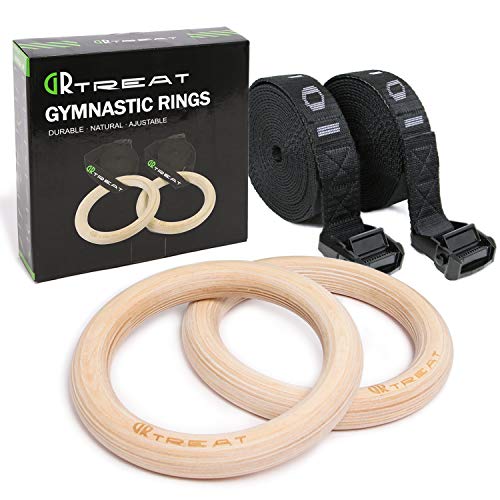 Anillas Gimnasia de Madera - Anillas Gimnasia Crossfit Olímpicas con Hebillas Ajustables Correas - Entrenamiento para Gimnasia en Casa, Levantamientos Musculares y Fuerza 32mm/ 28mm (DIA 32mm) Anillas Gimnasia de Madera - Anillas Gimnasia Crossfit Olímpicas con Hebillas Ajustables Correas - Entrenamiento para Gimnasia en Casa, Levantamientos Musculares y Fuerza 32mm/ 28mm (DIA 32mm)