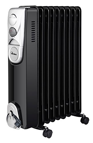 ARDES-CL AR4R09B RADIADOR ARDES DE ACEITE 9 ELEMENTOS 2000W, 2000 W, Nero/Silver ARDES-CL AR4R09B RADIADOR ARDES DE ACEITE 9 ELEMENTOS 2000W, 2000 W, Nero/Silver