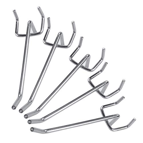 Belle Vous Ganchos para Tableros Perforados (Pack de 50) - 100mm Gancho Paneles Clavijas - Ganchos para Colgar Tienda, Garaje y Organizar Herramientas Cocina Belle Vous Ganchos para Tableros Perforados (Pack de 50) - 100mm Gancho Paneles Clavijas - Ganchos para Colgar Tienda, Garaje y Organizar Herramientas Cocina