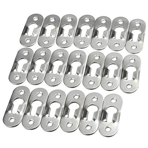 BIlinli 20pcs / Lot Metal Keyhole Hanger Fasteners para Marcos de Cuadros Espejos Cabinet Photo Hanger