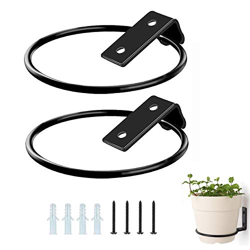 Bolatus 2 macetas de metal con anillo para macetas, soporte para macetas, soportes para macetas, soportes para macetas, soportes para macetas, soportes para macetas, con tornillo, 11 x 13,5 cm Bolatus 2 macetas de metal con anillo para macetas, soporte para macetas, soportes para macetas, soportes para macetas, soportes para macetas, soportes para macetas, con tornillo, 11 x 13,5 cm