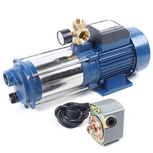 Bomba centrífuga de 2200 W, bomba de agua doméstica para jardín, potente bomba centrífuga centrifugal, bomba de superficie de acero inoxidable, 9600 l/h Bomba centrífuga de 2200 W, bomba de agua doméstica para jardín, potente bomba centrífuga centrifugal, bomba de superficie de acero inoxidable, 9600 l/h