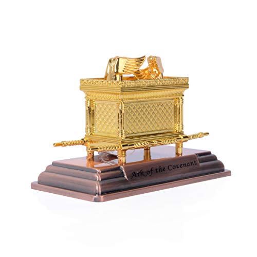 BRTAGG Estatua réplica del arca del pacto chapado en oro (pequeño, dorado)