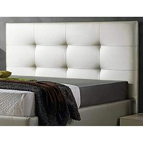 cabeceros de Cama 150 Texass cabeceros tapizados de Madera cabecero Acolchado cabecero Polipiel Blanco cabeceros para Dormitorio cabecero de Cama (Blanco, 150 * 70)