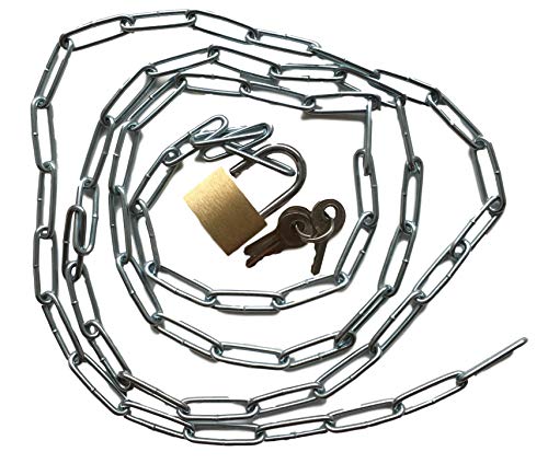 Cadena de acero con candado – Cadena robusta con candado + 3 llaves – Longitud a elegir 50 75 100 150 200 cm – Cierre & Bloqueo – Casa & Taller (50 cm) Cadena de acero con candado – Cadena robusta con candado + 3 llaves – Longitud a elegir 50 75 100 150 200 cm – Cierre & Bloqueo – Casa & Taller (50 cm)