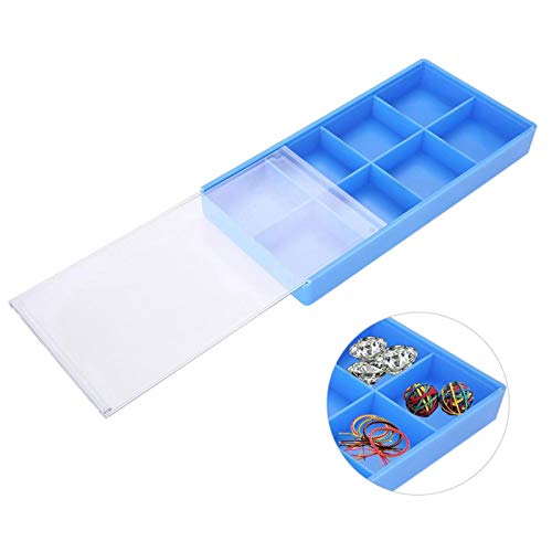 Caja de almacenamiento de plástico con tapa deslizante, 8 compartimentos Caja de almacenamiento Organizador de joyas Estuches de relojes Joyas Pendientes Contenedores para herramientas Caja de almacenamiento de plástico con tapa deslizante, 8 compartimentos Caja de almacenamiento Organizador de joyas Estuches de relojes Joyas Pendientes Contenedores para herramientas