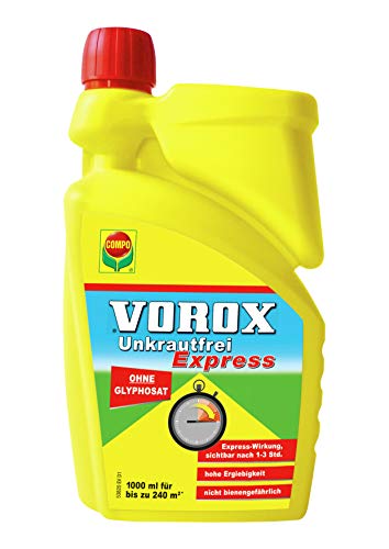 Compo vorox® Unkrautfrei Express Herbicida Concentrado, con Efecto rápido, contra Las Malas Hierbas, Las Algas y el Musgo, 1000 ml