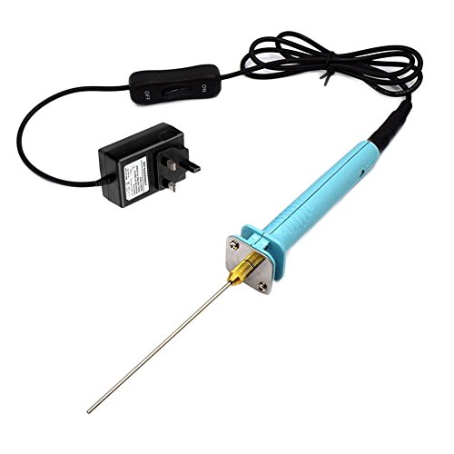 Cortador de espuma eléctrico, 10 cm, aguja de 3,94 pulgadas, para máquina de grabado, cabezal de pluma con adaptador de transformador electrónico de voltaje