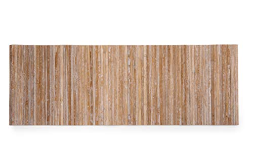CosìCasa Alfombra de cocina de bambú antideslizante [50 x 290] | Alfombra de cocina de madera con efecto lavado | Alfombra larga multicolor [50 x 290 cm, Beige]