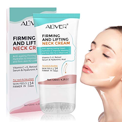 Crema Para El Cuello, Neck Cream, Cuello Arrugas Crema, Doble Rodillo V Crema Del Cuello, Crema Hidratante de Cuello para Levantar la papada, mejora la elasticidad y la piel de crepé,120g Crema Para El Cuello, Neck Cream, Cuello Arrugas Crema, Doble Rodillo V Crema Del Cuello, Crema Hidratante de Cuello para Levantar la papada, mejora la elasticidad y la piel de crepé,120g