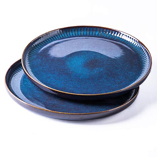 CSYY Juego de 2 platos para pasta (cerámica, 26,5 cm), color azul CSYY Juego de 2 platos para pasta (cerámica, 26,5 cm), color azul