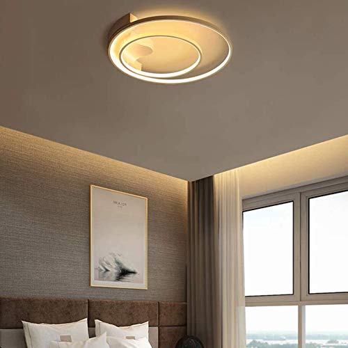 CXD - Lámpara de techo moderna, lámpara de techo de la habitación de escalada, lámpara de techo luminosa con panel luminoso del mando a distancia, blanco, 52 cm