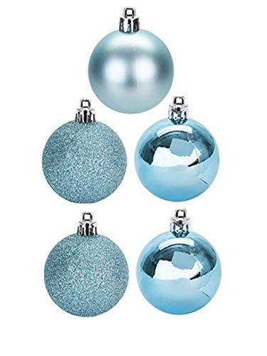 Decoración para árbol de Navidad, varios colgantes, espumillón, adorno para árbol y bolas (5 bolas de 6 cm)