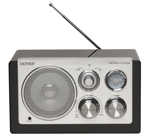 Denver TR-61 - Radio (Am, FM, 3.5 mm), Negro (Importado)