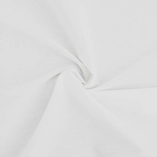 designers-factory - Tejido de popelín de algodón 100% - disponible en 11 colores (Blanco, 1m x 1m46)