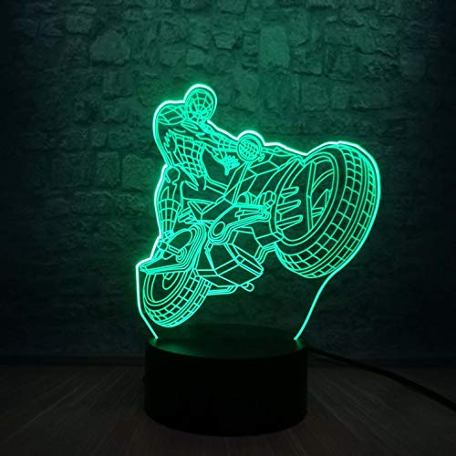 DeXin - Figura de hombre leyenda, lámpara 3D, 7 colores, LED degradado, luz nocturna, decoración de habitación infantil, regalo creativo
