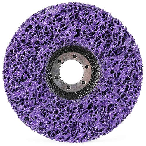 Disco de Limpieza, COTEY Discos de Limpieza para Amoladora Angular Disco de Limpieza Gruesa para Amoladora Angular, Eliminación de Óxido de Pintura Limpiar, 125 x 22 mm(Violeta)
