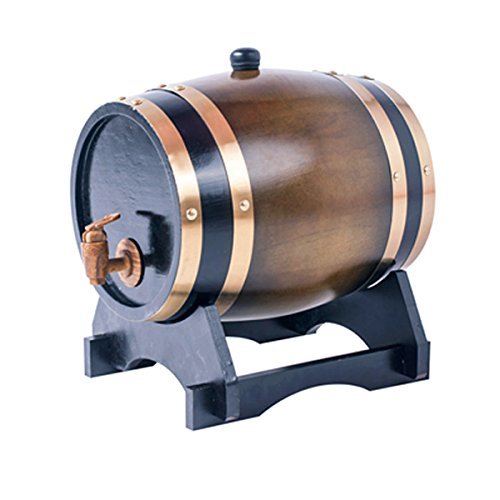 Dispensador de barril de whisky de 3 l de roble envejecimiento, barriles para vino, licores, cerveza y licor marrón (con chips de roble horneado)