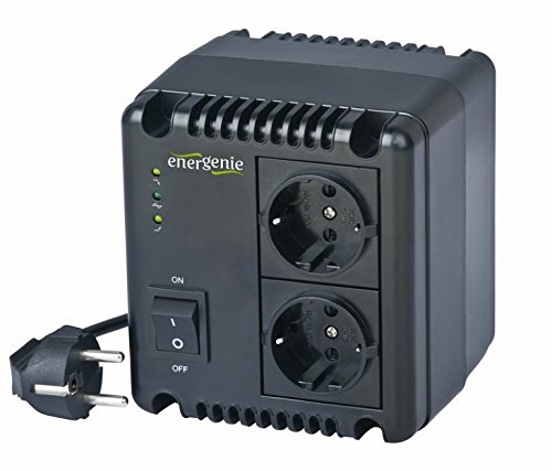 EnerGenie EG-AVR-1001 Regulador y estabilizador automático de voltaje CA, LED, 220 V CA, 1000 VA