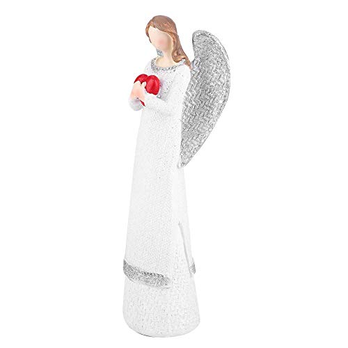 Estatua de Resina artesanía Decorativa Figura de Belleza Figura de ángel Estatua de Mano de Resina para Mesa de Estudio de(Holding Heart in Hand)