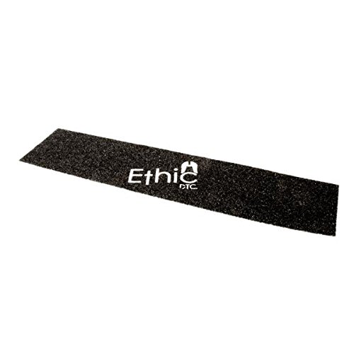 Ethic DTC Patinete de Grip Tape Negro 540 x 127 mm Big Logo Compensar Impresión Color Blanco + Fan tic26 Pegatinas