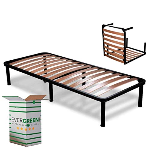 EvergreenWeb Estructura de cama plegable doble EVERGREENWEB Pequeño 120 x 190 cm Somier Apple Plegable
