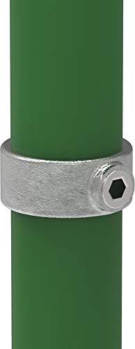 Fenau | Anillo de ajuste, anillo de fijación, Ø 33,7 mm, cierre de empalme de tubo, fundición maleable, galvanizado en caliente, incl. tornillos