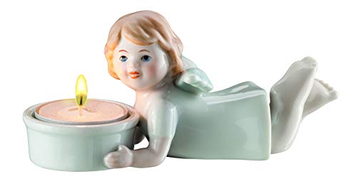 Figura de Porcelana Angel Lilly Momentos con lamparilla, para iluminar sutilmente los Bellos Momentos. Pintado a Mano: Aprox. 10 cm, en una Caja de Regalo.