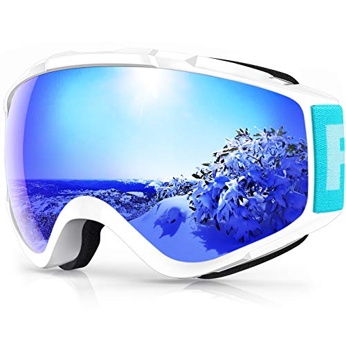 findway Gafas de Esquí,Máscara Gafas Esqui Snowboard Nieve Espejo para Hombre Mujer Adultos Juventud Jóvenes, Anti Niebla Gafas de Esquiar OTG,Protección UV Azul Esférica Lentes
