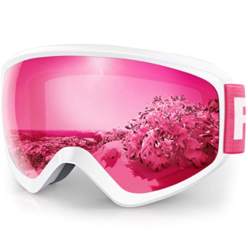 findway Gafas Esqui Niño Mascara Esqui Niño Gafas de Esqui Niño Niña OTG Ajustable para Niños Anti-Niebla Protección UV Compatible con Casco para Esquiar Snowboard (Lente Rosa (VLT 44.92%)) findway Gafas Esqui Niño Mascara Esqui Niño Gafas de Esqui Niño Niña OTG Ajustable para Niños Anti-Niebla Protección UV Compatible con Casco para Esquiar Snowboard (Lente Rosa (VLT 44.92%))