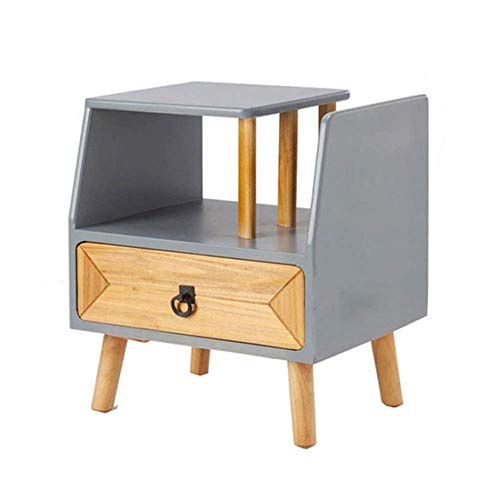 FTFTO Daily Equipment Nightstand Modern End Table Nightstand Side Table for Small Spaces Wood Look Table Bedside Table (Color : Left Size : 40x50x56cm)