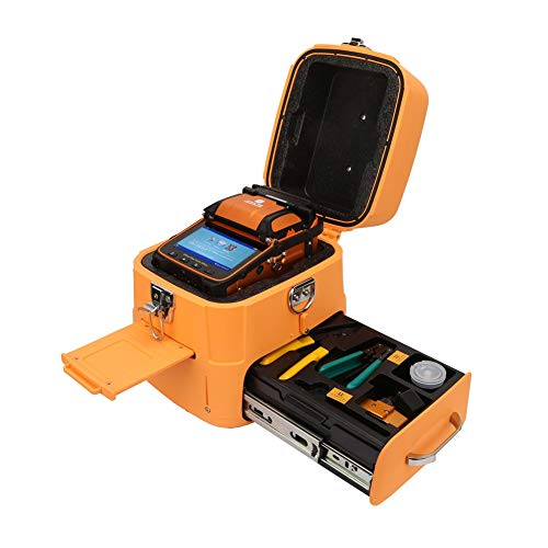 Fusionadora de Fibra Optica, Alineación de Núcleo Empalmador de Fusión de Fibra Óptica, Pantalla LCD TFT de 5 Pulgadas, Máquina de Empalme de Soldadura Fusión de Fibra para SM, MM, DS, NZDS(Yellow) Fusionadora de Fibra Optica, Alineación de Núcleo Empalmador de Fusión de Fibra Óptica, Pantalla LCD TFT de 5 Pulgadas, Máquina de Empalme de Soldadura Fusión de Fibra para SM, MM, DS, NZDS(Yellow)