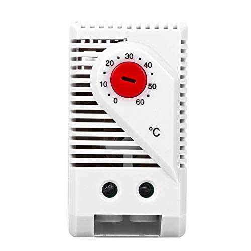 Garosa 0-60 ℃ Interruptor Termostato Plástico y Electrónico Componente Eléctrico Ajustable Digital Mecánico Interruptor del Controlador de Temperatura Nuevo(Red Button)