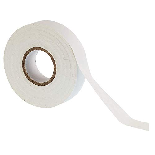 Gocableties Cinta aislante eléctrica de PVC blanca, 19 mm x 33 m, fuerte rollo de cinta grande